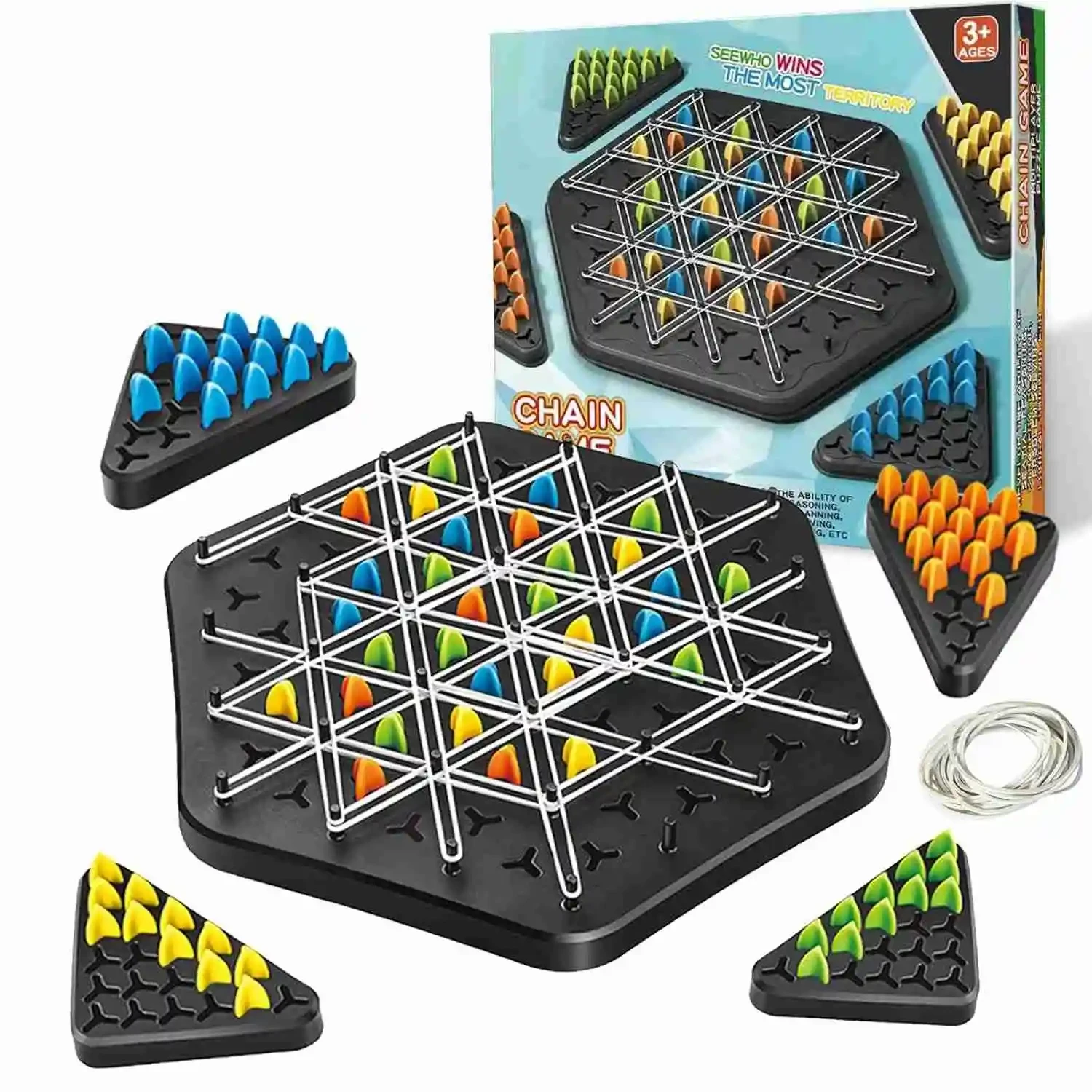 Triangle Chess Game (Big Size) (Chain-Triggle Strategy Board Game) – Family Puzzle Fun