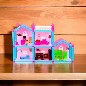 Mamma Mia Lovely Doll House 108pc | Role Playing Doll House Set for Girls | Doll House Play Set with Accessories, Doll & Furniture