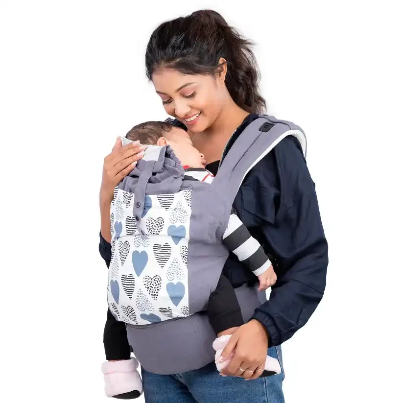 LuvLap Adore Baby Carrier with 2 Carry Positions – Comfortable Ergonomic Baby Carrier for 6 to 24 Months, Up to 18 Kgs.