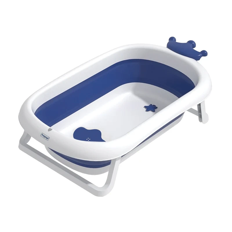 hopop Deluxe Foldable Baby Bath Tub with Non-Slip Base & Soft Edges | Portable Infant Bath Tub for Newborns to Toddlers