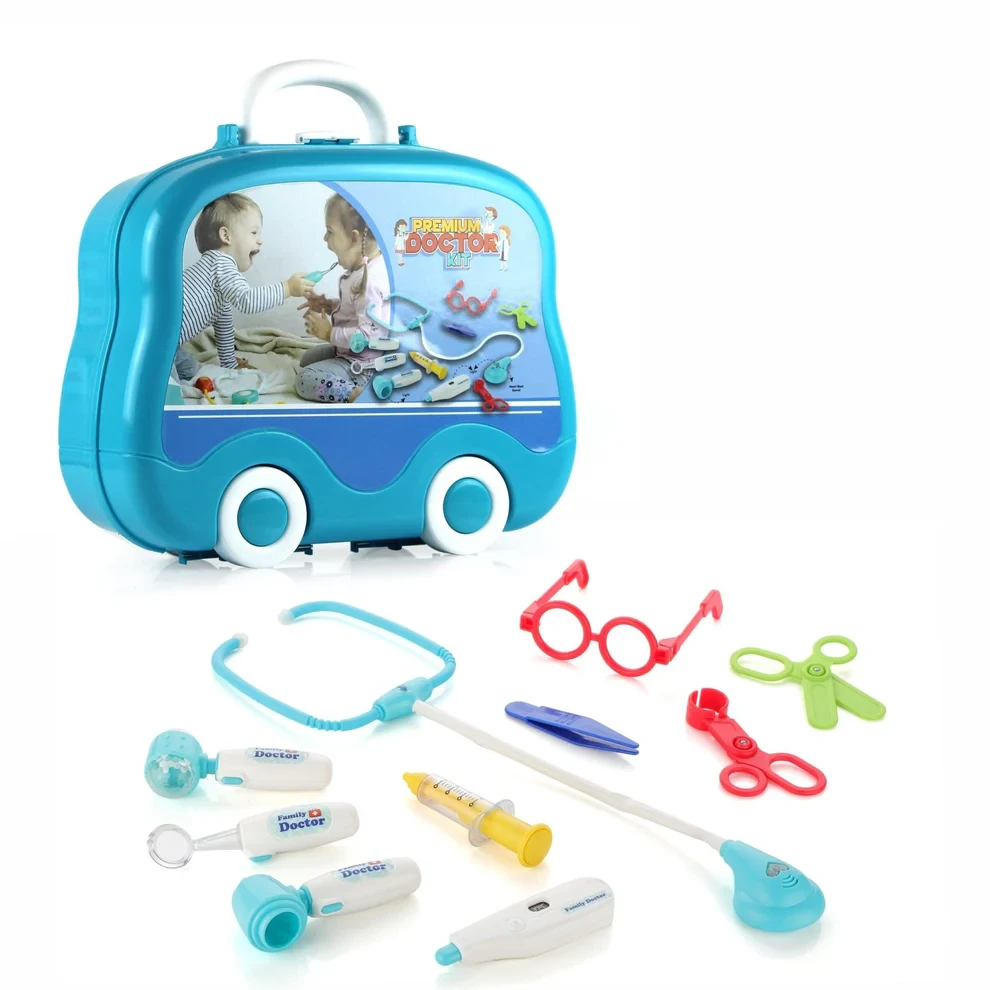 Chanak Premium Doctor Kit for Kids with LED Medical Tools (10‑Piece Set)