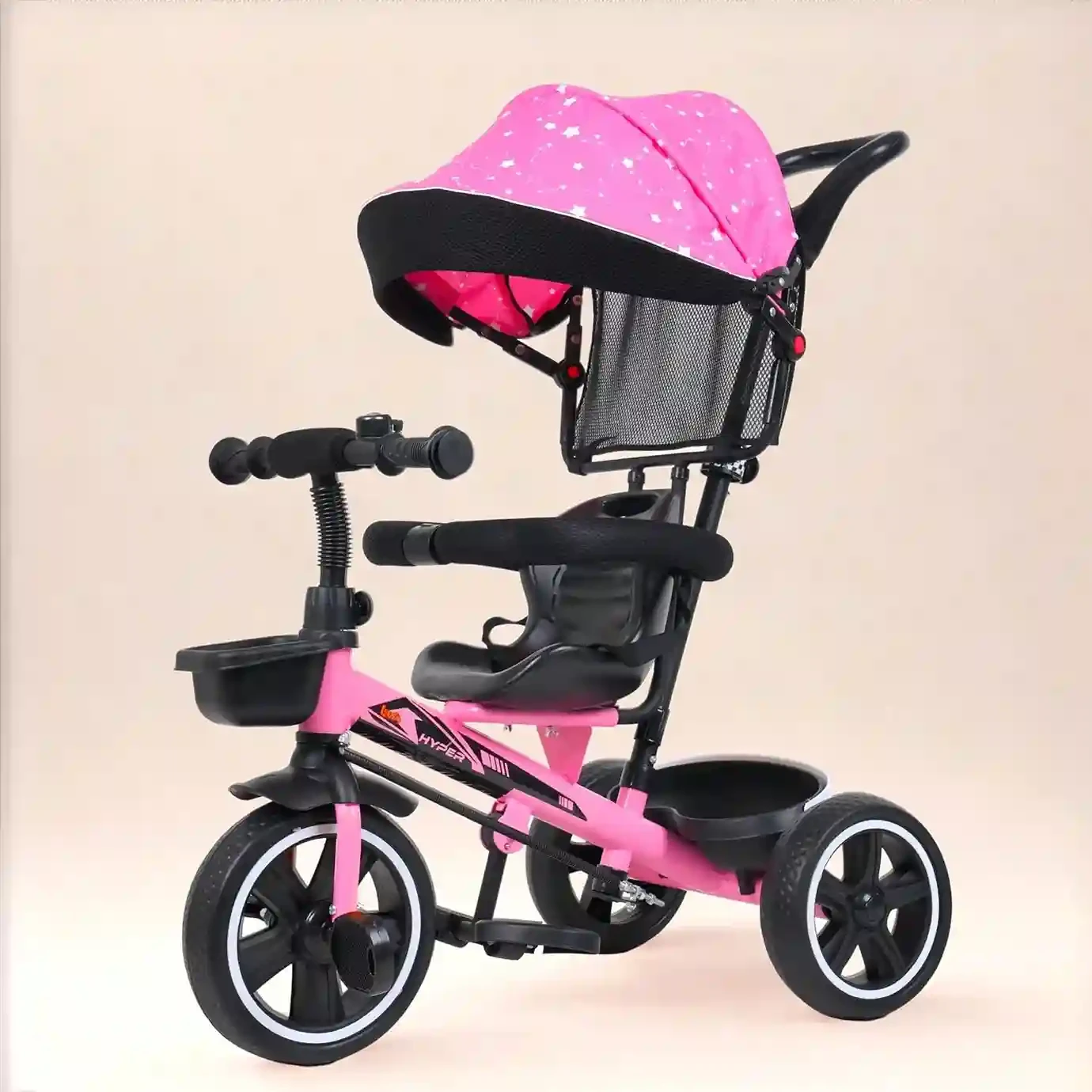 Luusa® TFT Hyper 500 PRO Plug N Play Tricycle with Canopy & Parental Control – Heavy Duty Kids Tricycle for Boys & Girls 1+ Years |