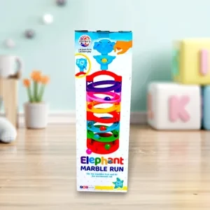 Elephant Marble Run Tower Toy for Kids – Rolling Ball Activity Game