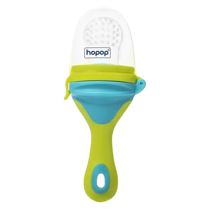 Hopop Silicone Baby Food & Fruit Nibbler – BPA-Free Mesh Feeder for Safe Feeding