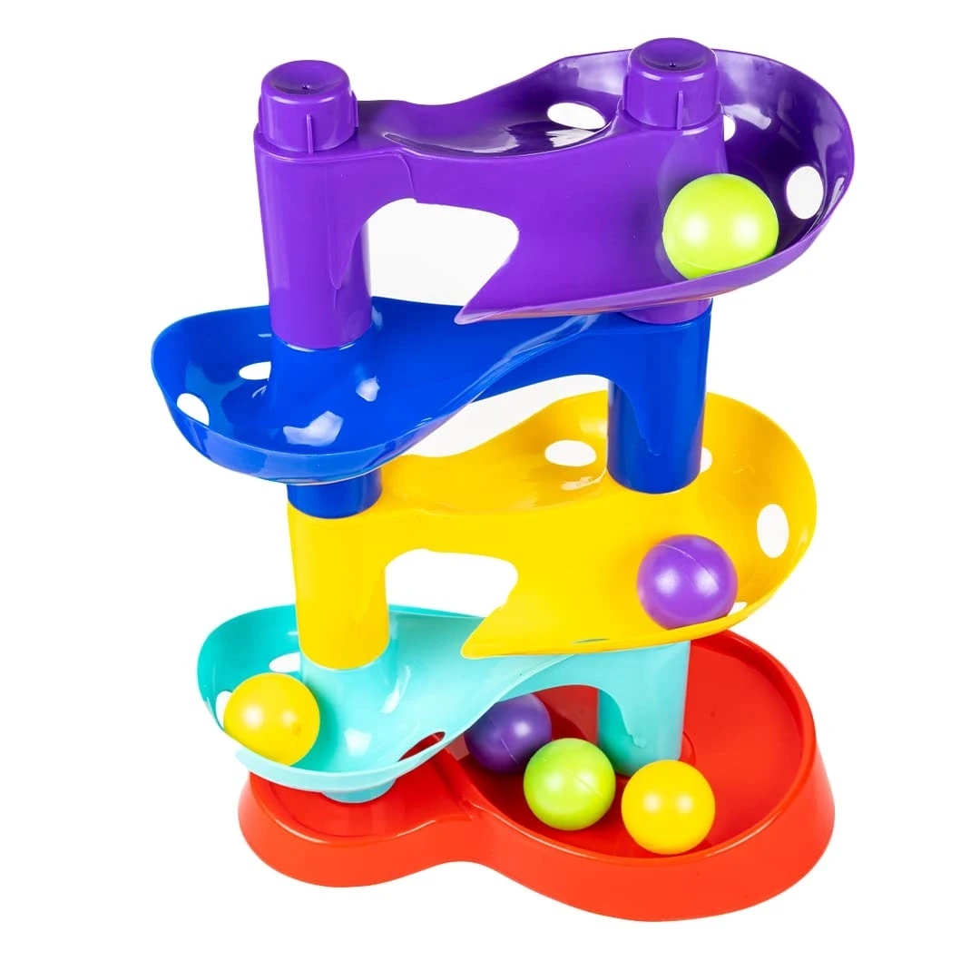 Rolling Tower for Toddlers with 6 Balls and 5 Colorful Layers
