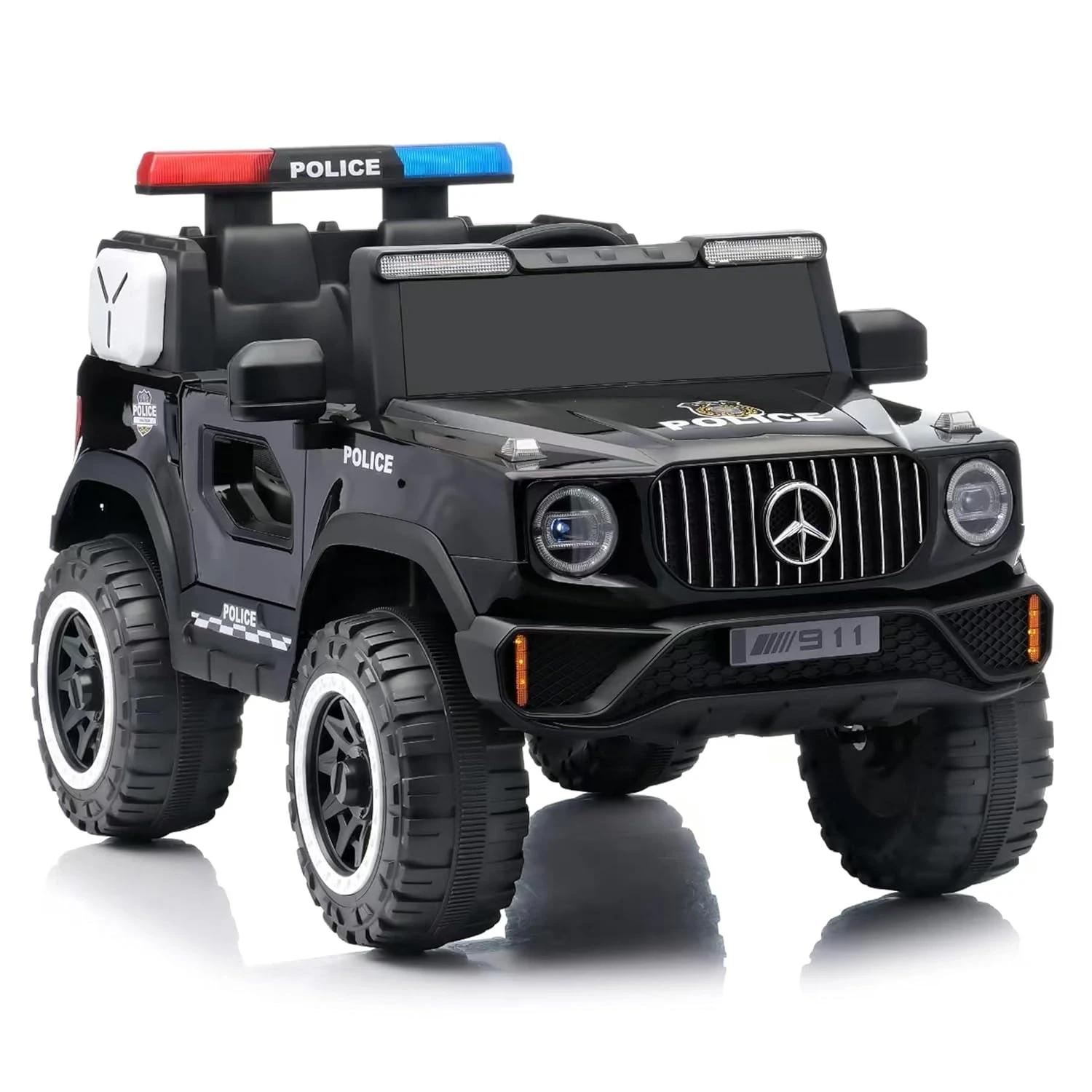 G700 Police Edition 4x4 Battery Operated Jeep for Kids – Ride-On Electric SUV with Siren Lights, Remote, Bluetooth Music & USB, 12V Rechargeable