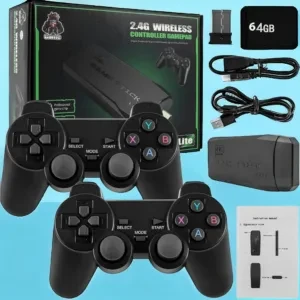 2.4G Wireless Retro Game Console Stick with Dual Wireless Controllers