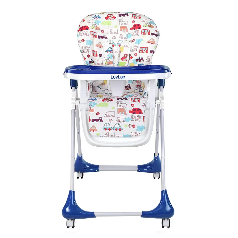 LuvLap Royal High Chair for Babies with 7-Level Height Adjustment, Easy Wheels & Reclining Seat – Removable Tray, 5-Point Safety Harness